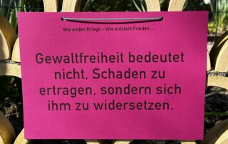 Gewaltfreiheit bedeutet Authentizität