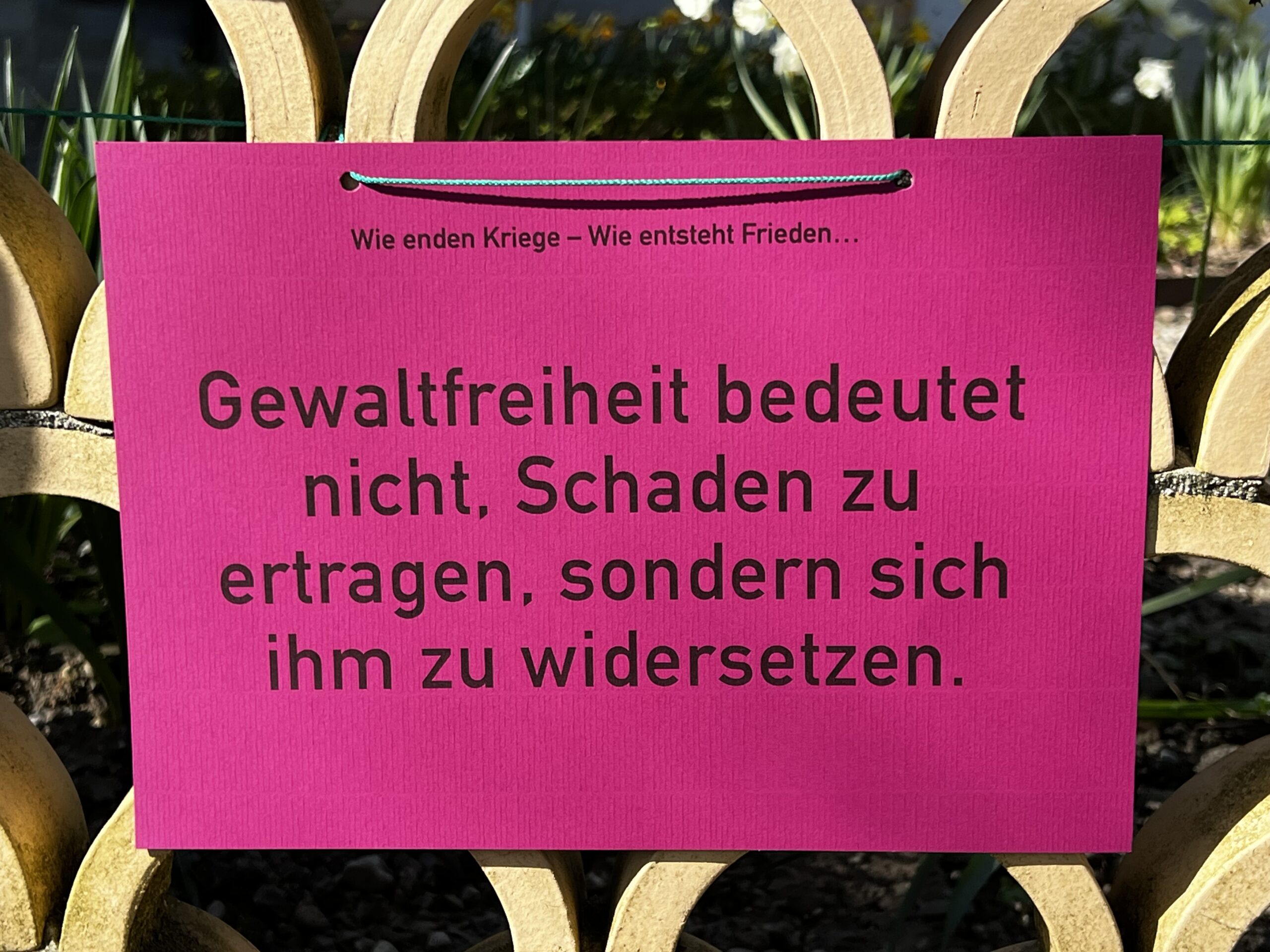 Gewaltfreiheit bedeutet Authentizität